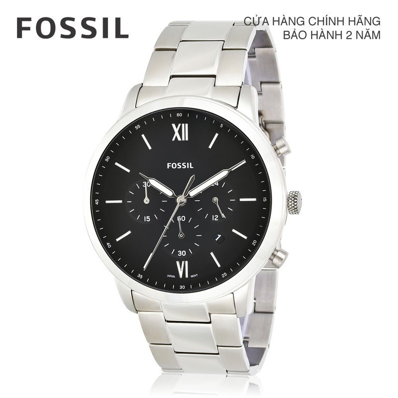 Đồng hồ nam Fossil Neutra dây kim loại, mặt 44 MM, màu bạc, FS5384