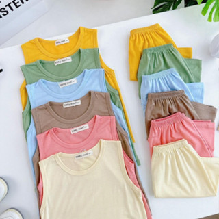 COMBO 5 bộ ba lỗ cho bé trai và bé gái chất thun lạnh size từ 5-16kg