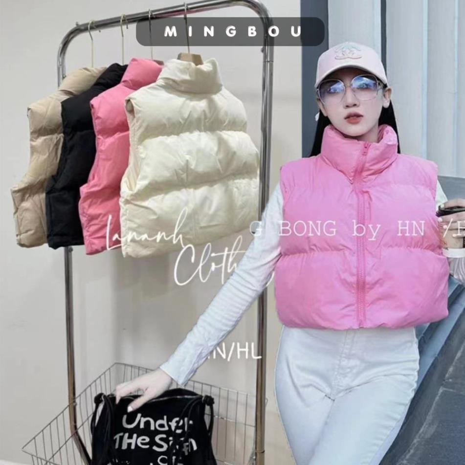 Áo phao gile nữ croptop DÀY DẶN hàng Quảng Châu màu mới cực HOT, Áo khoác phao nữ croptop, PHAO NỮ C