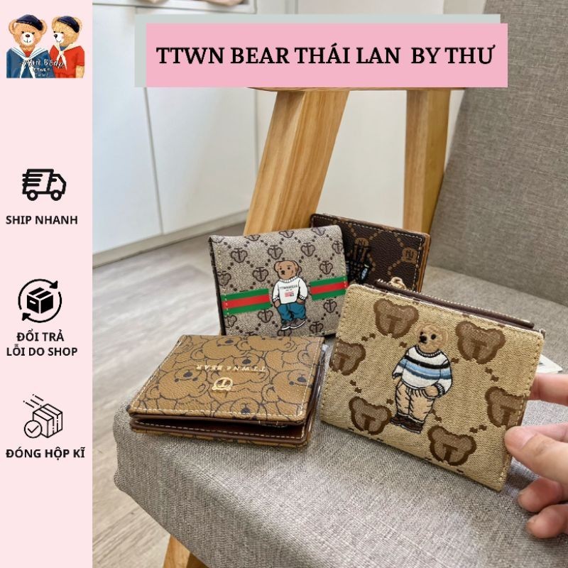 Ví gập TTWN BEAR THÁI LAN chính hãng [ Ship hỏa tốc]