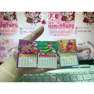 Mô hình lịch trang trí nhà búp bê 1:12 1:6 ob11 2024