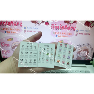 Mô hình lịch trang trí nhà búp bê 1:12 1:6 ob11
