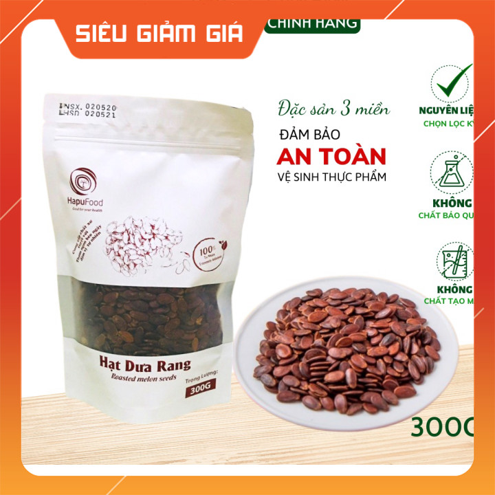 (Hàng mới) Hạt dưa rang 300g HAPUFOOD ăn liền dinh dưỡng, đảm bảo ATVSTP