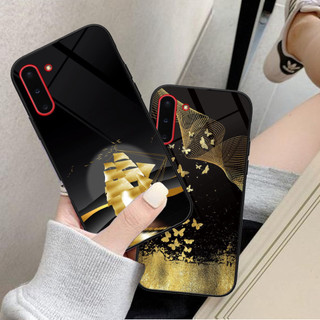 Ốp lưng kính cường lực Xiaomi Redmi Note 10 / Note 10 Pro bộ hình 3D nghệ thuật mạ vàng sang trọng .