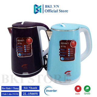 Ấm Siêu Tốc JIPLAI THÁI LAN Cao Cấp 2.5L 2 Lớp Cách Nhiệt, Ấm Đun Siêu Tốc 2 Lớp Loại Lớn, Nồi Đun Nươc Tiện Lợi