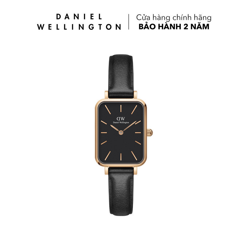 Đồng hồ Nữ Daniel Wellington dây da - Quadro Pressed Sheffield 20x26mm DW00100435