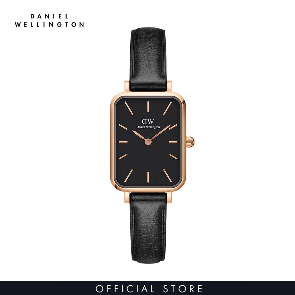 Đồng hồ Nữ Daniel Wellington dây da - Quadro Pressed Sheffield 20x26mm DW00100435