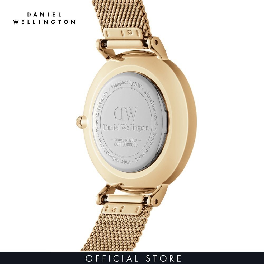 Đồng hồ Nữ Daniel Wellington Lưới - Petite 28 Pressed Piano Lumine G MOP Black 28mm D