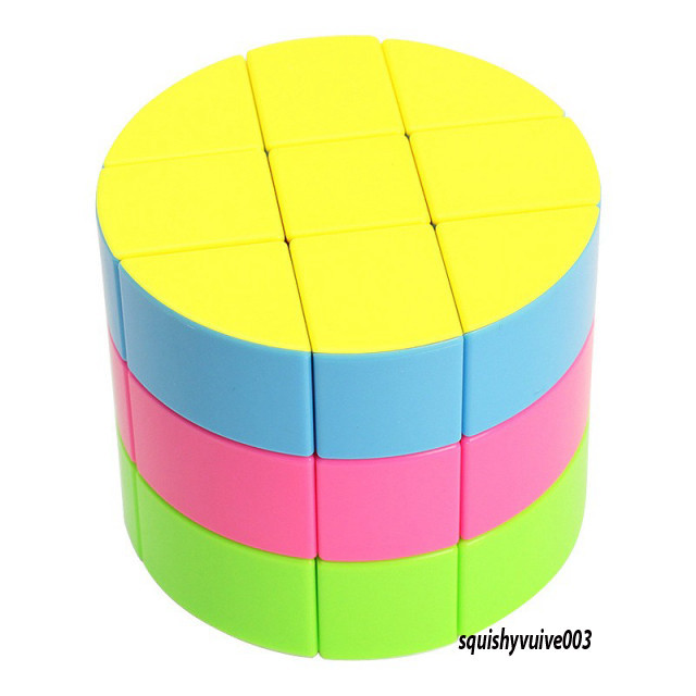 Rubik Biến Thể hình tròn nhiều màu sắc Cylinder Rubik Z-Cube Cloud 3-layer Cylinder Stickerless