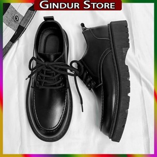Giày derby đế đốc mũi không viền, Giày Chunky tây công sở nam đế cao su chống trơn, Giày đốc nam tăng chiều cao