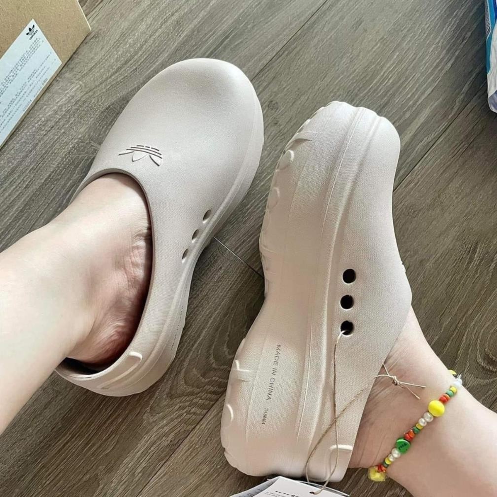 Sục Adidas Stan Smith Mule kem bản Trung, giày sục Adidas bản cao cấp full phụ kiện Hàng Chuẩn