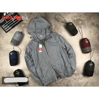 Áo Khoác Gió Nam Vải Dù Lót Lưới Thoáng Mát Họa Tiết Trơn 5 Màu hocofashion