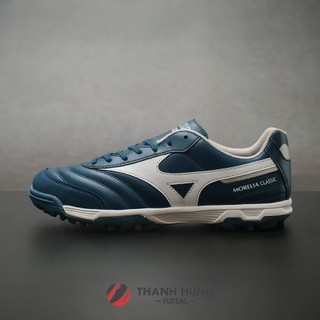 Giày đá bóng chính hãng mizuno morelia sala classic tf - q1gb240290 - xanh/trắng