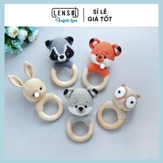 Lục lạc gỗ, Khoen gỗ tròn làm lục lạc, vòng gỗ làm dây treo cây Macrame