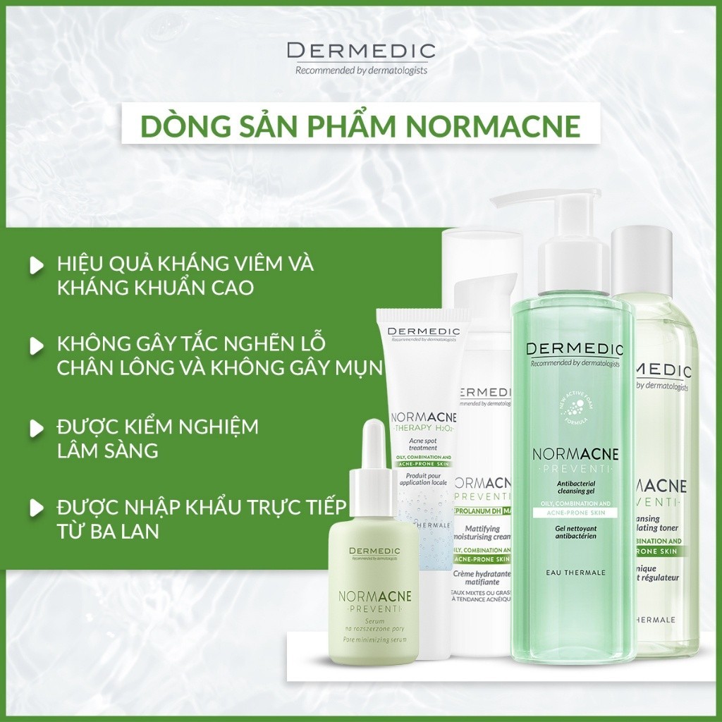 Combo 2 Chấm mụn Dermedic NORMACNE Therapy H2O2 acne spot treatment 15ml