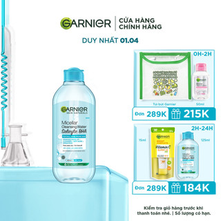 Nước Tẩy Trang làm sạch sâu dịu nhẹ cho mọi loại da - Garnier Micellar Cleansing Water 400ml