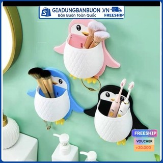 Giá Treo Bàn Chải Đánh Răng Gắn Tường Hình Chim Cánh Cụt Hoạt Hình