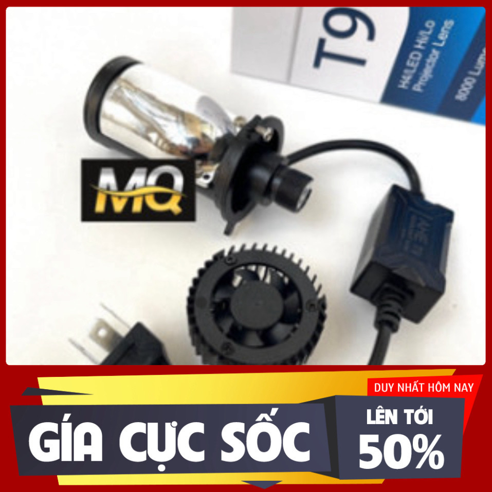 Đèn Pha Led Bi Cầu T9 H4 Cho xe con mô tô ( Dùng Điện Ắc Quy ) Cắt Sáng chống lóa M01B [MeTro]