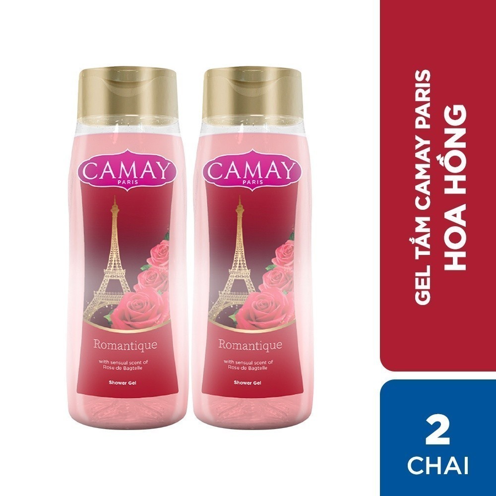 Combo 2 chai Gel tắm hương hoa hồng Camay Paris 500mlx2