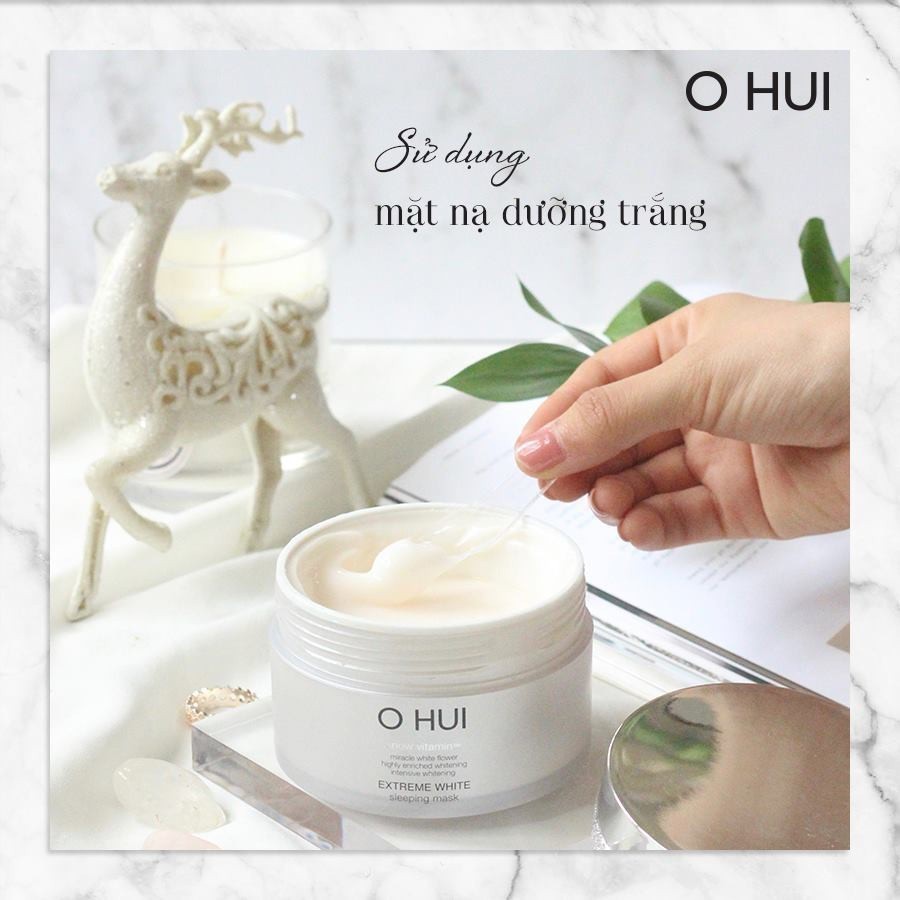 Mặt nạ ngủ dưỡng trắng da OHUI Extreme White Sleeping Mask 100ml