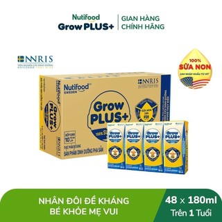 Thùng sữa bột pha sẵn GrowPLUS+ (vàng) - Sữa non tăng đề kháng (48 hộp x 180ml) - Grow Plus+
