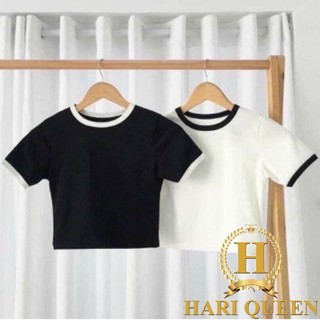 [Loại đẹp Áo croptop body phối viền cổ HSU0320