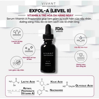    Công ty  Vivant - Exfol A Exfol - A - forte kem chống loã hoá giảm mụn hiệu quả 