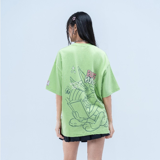 Áo Thun BOO Dáng Boxy Unisex In Lưng Bog Bunny Looney Tunes