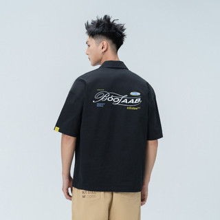 Áo sơ mi nam boo dáng rộng thêu logo boolaab toolshirt ib07