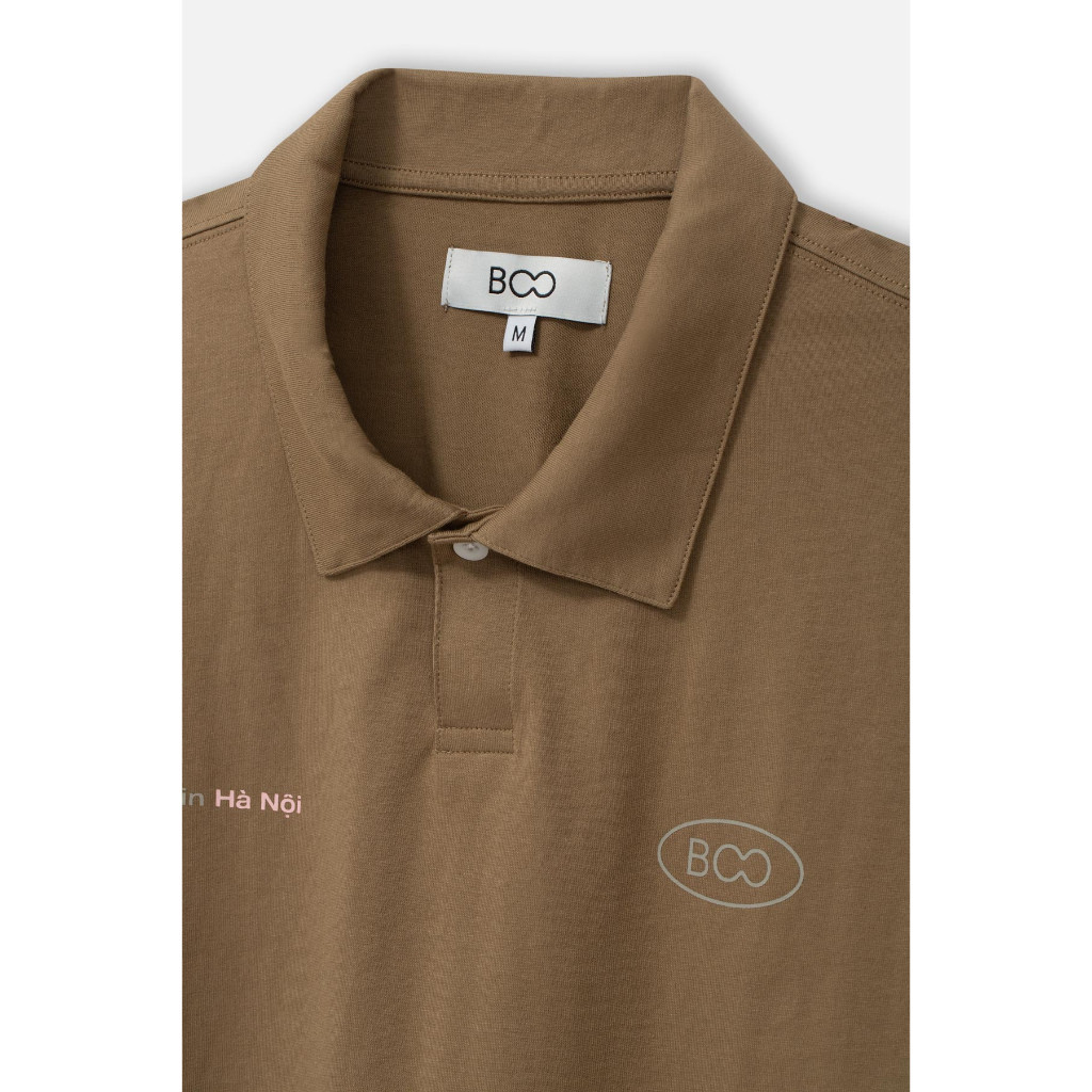 Áo Polo BOO Dáng Boxy Unisex In Logo Made In Hanoi