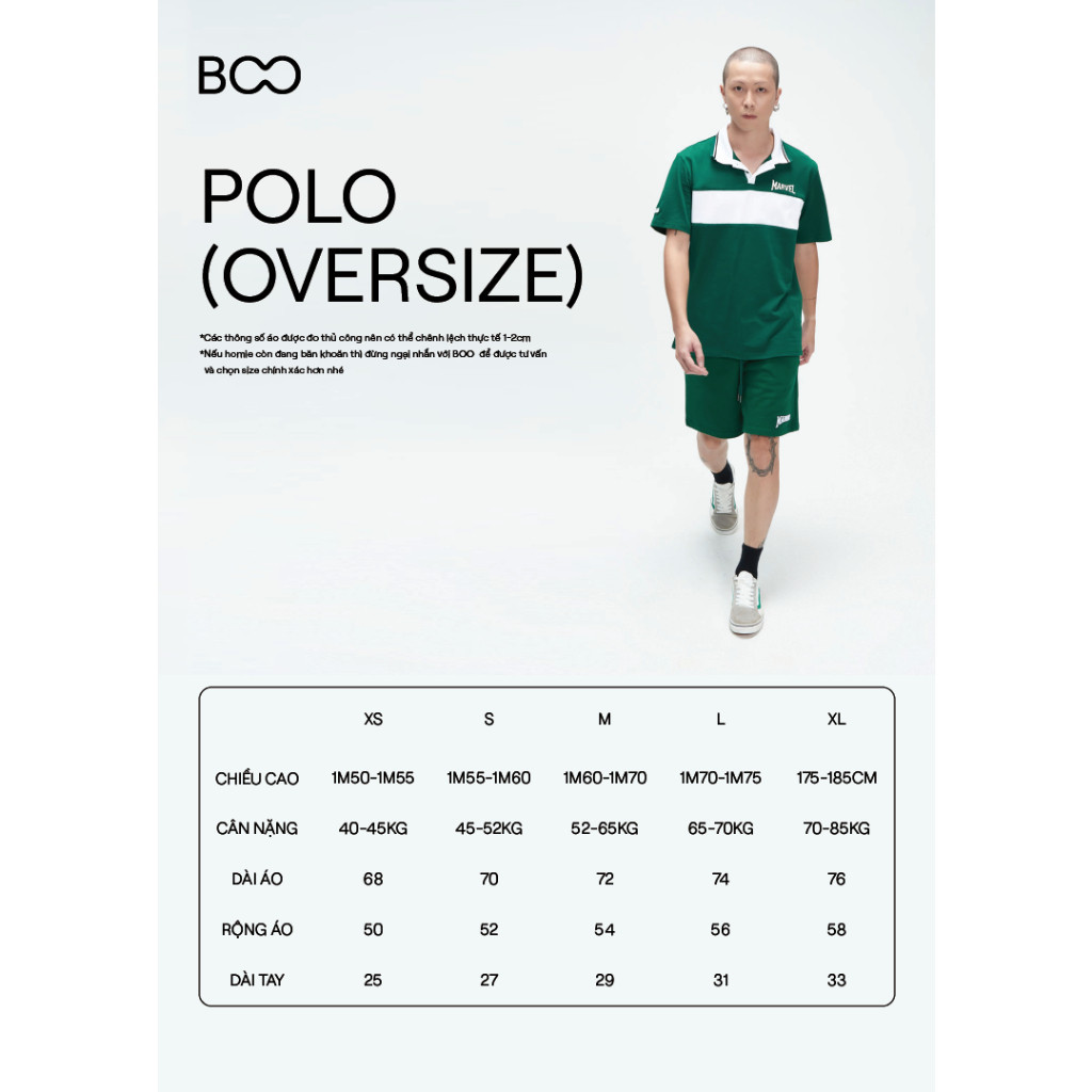 Áo Polo BOO Unisex Dáng Oversize Longsleeves 2 Tay BOOEST03