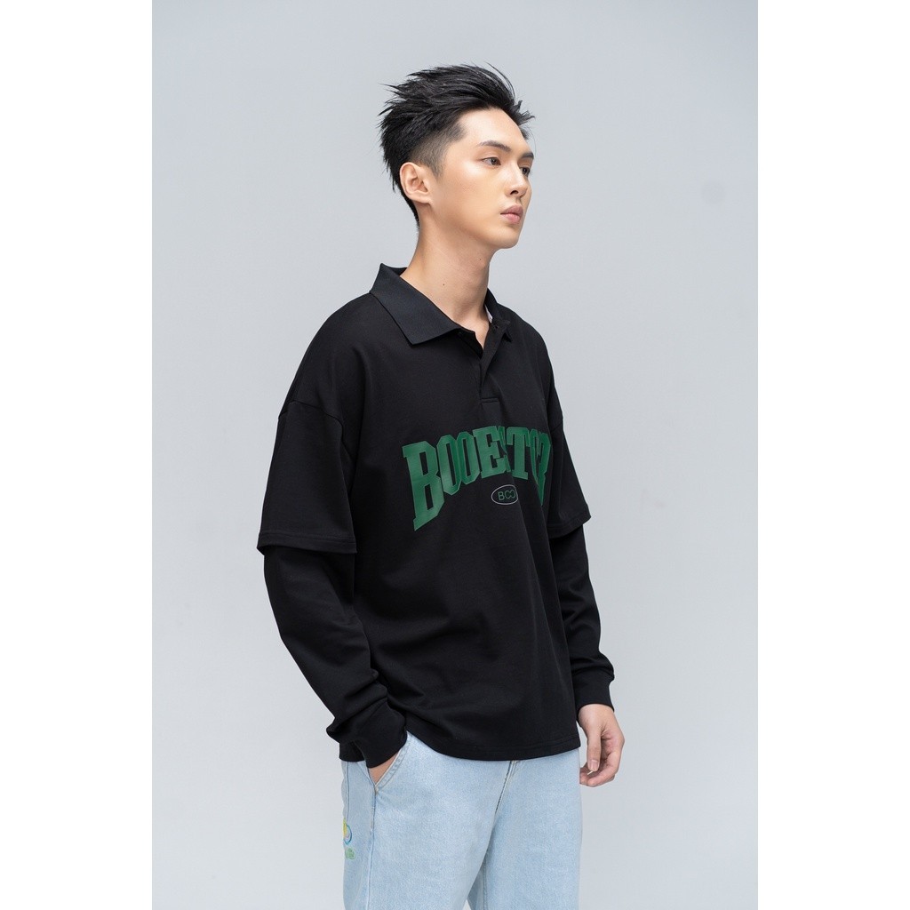 Áo Polo BOO Unisex Dáng Oversize Longsleeves 2 Tay BOOEST03