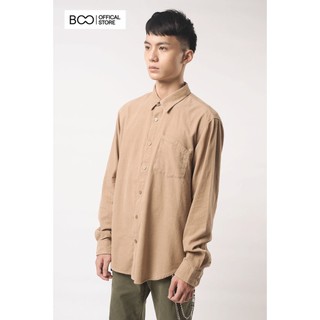 Áo Sơ Mi BOO Nhung Dài Tay Nam Dáng Basic Cơ Bản Trơn Cổ Đức Nhiều Màu Trẻ Trung
