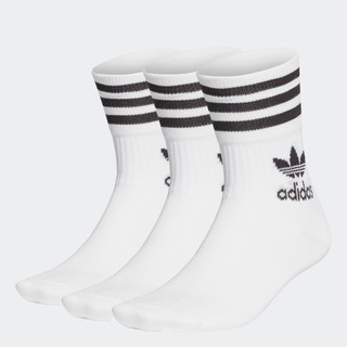 adidas Phong cách sống Bộ 3 đôi tất cổ trung Unisex trắng GD3575