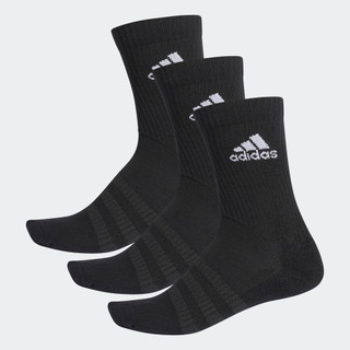 Adidas Tập luyện Bộ 3 đôi tất đệm cổ trung Unisex Đen DZ9357