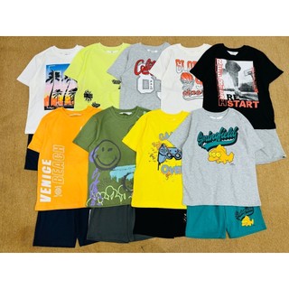 Bộ cotton HM bé trai nhiều hình dòng đại 6-14y