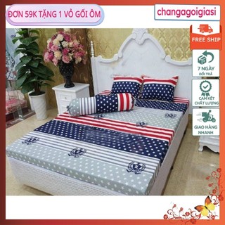 [Free ship-Giá rẻ nhất]Ga gối cotton cờ mỹ mvdv17