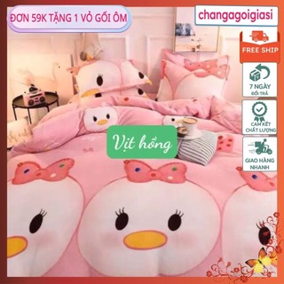 Bộ ga gối poly 1mx2m,1m2x2m Cô gái đeo túi
