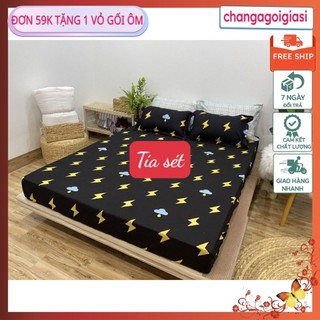 Bộ ga gối 1m2x2m/1m5x2m/1m6x2m/1m8x2m poly thỏ xanh