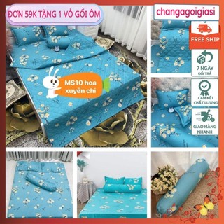 [Free ship-Giá rẻ nhất]Bộ ga gối 1MX2M,1M2X2M,1M6X2M hươu đốm đỏ