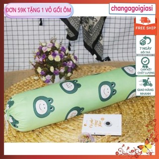 Vỏ gối ôm 35x105cm poly,chọn mẫu trên bài đăng,ếch xanh