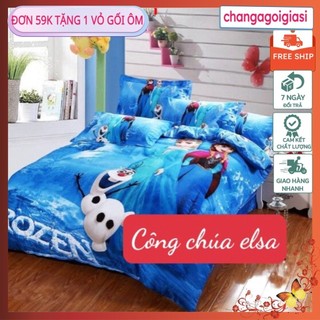 Set ga gối 3 món 1m2/1m5/1m6/1m8 poly kẻ ngang trắng hồng