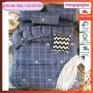 Bộ ga gối poly 1MX2M,1M2X2M,1M6X2M kẻ râu