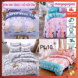 Bộ ga kèm 2 vỏ gối nằm polly kt 1m2/1m5/1m6/1m8