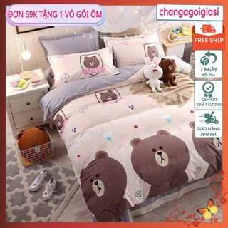 [Free ship-Giá rẻ nhất]Bộ ga gối COTTON POLY 1M2X2M/1M4X2M/1M5X2M