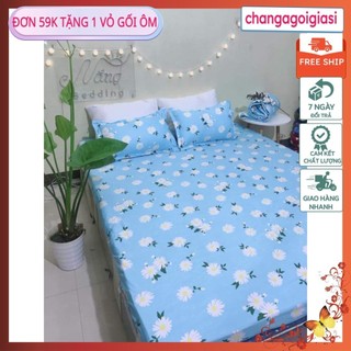 Combo 1 ga chun kèm 2 vỏ gối nằm cotton poly