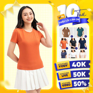 Áo thun nữ cổ tròn bamboo YODY cộc tay thấm hút, siêu mềm mại TSN6294