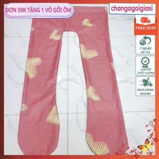 Vỏ gối ôm bà bầu KT 65X115CM có khóa kéo.chọn mẫu trên bài đăng,gấu trắng(CHƯA CÓ BÔNG)