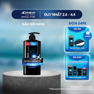 Dầu gội X-Men for Boss hương gió biển thanh mát Legend với Ultra Keratin 650g