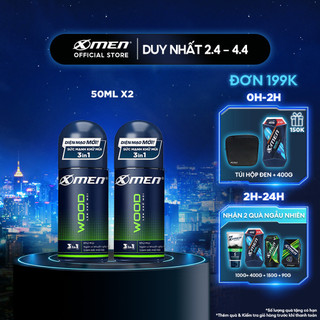Combo 2 lăn khử mùi X-Men Hương Wood 50ml/chai